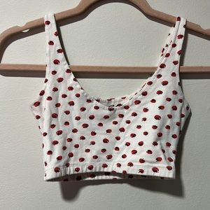 BRANDY MELVILLE Strawberry Crop top Size Small